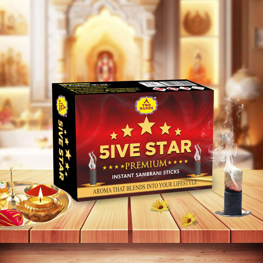 Five Star Premium Instant Sambrani Sticks(15 Sticks) / Dhoop Sticks - TwoHands