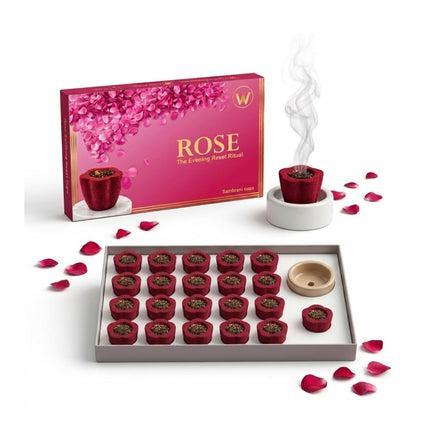 Premium Rose Sambrani Dhoop Cups(21 Cups)