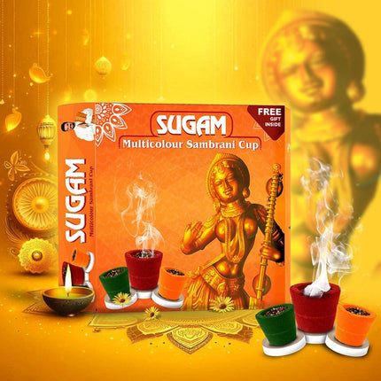 Sugam Masala Multicolor Sambrani Cups