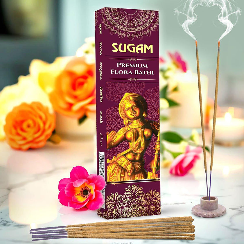 Sugam ECO Flora Natural Premium Masala Incense Sticks - Eco-Friendly Agarbatti for Meditation
