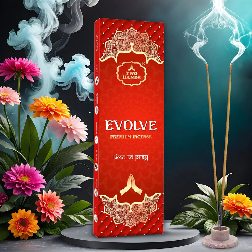 Evolve Premium Musk Incense Sticks - Natural Charcoal-Free Agarbatti for Meditation and Pooja