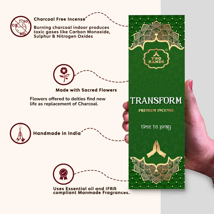 Transform Premium Incense Sticks Gift Box - Exotic Floral Woody Agarbatti Packaging