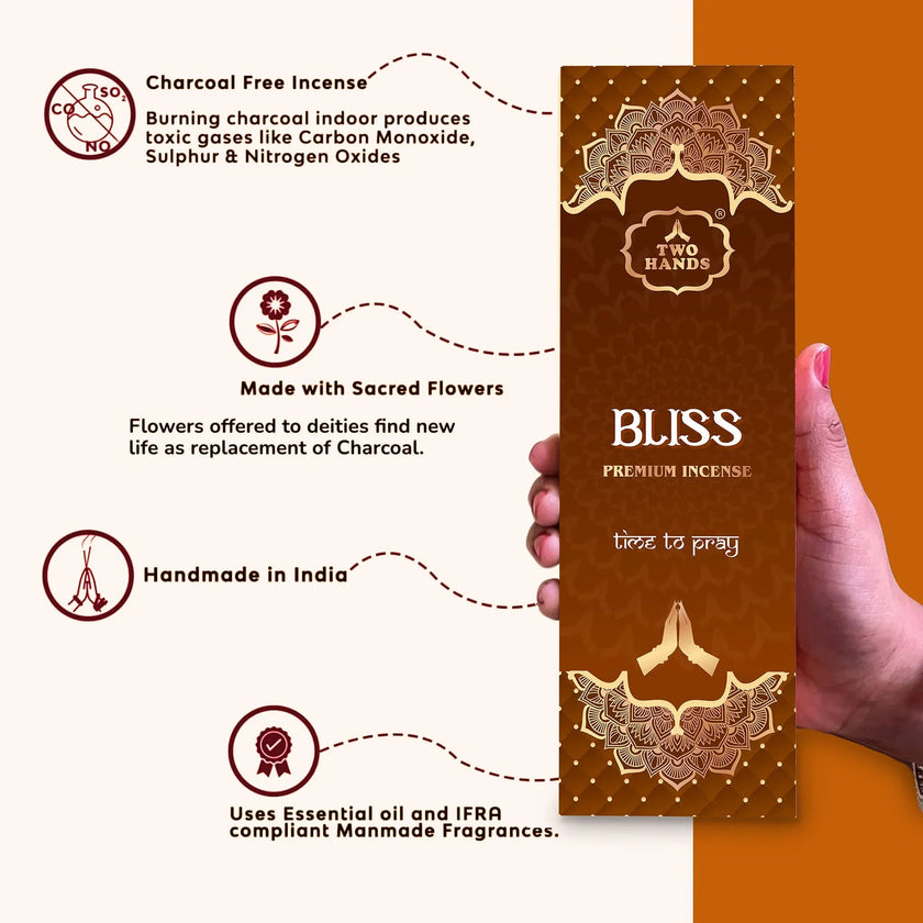 Bliss Premium Incense Sticks Gift Box - Sandalwood Agarbatti Luxury Packaging