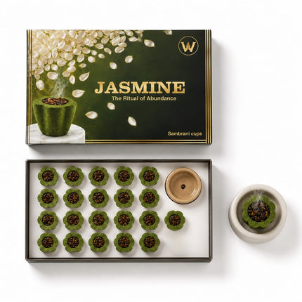Premium Jasmine Sambrani Cups(21 Cups)