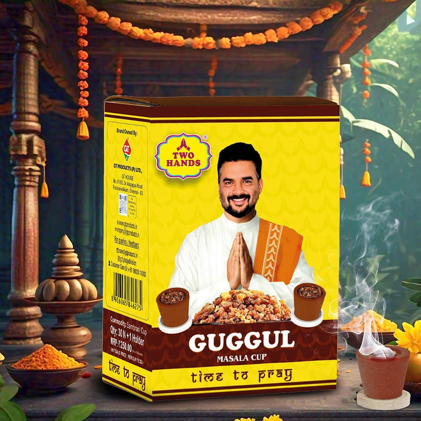 TwoHands Guggul Masala Filled Sambrani Cups / Dhoop Cup - TwoHands