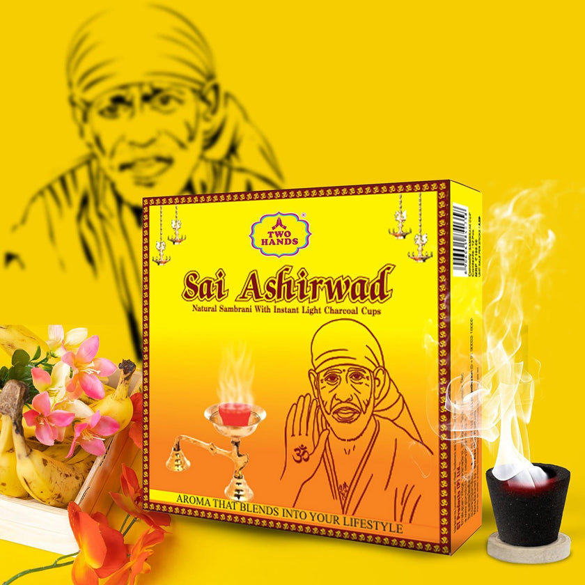 Sai Ashirwad Natural Sambrani Cups / Dhoop Cup - TwoHands