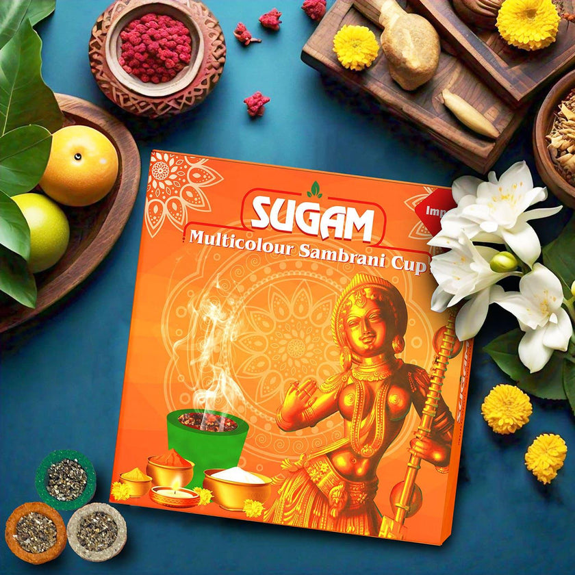 Sugam Masala Multicolor Sambrani Cups / Dhoop Cup - TwoHands