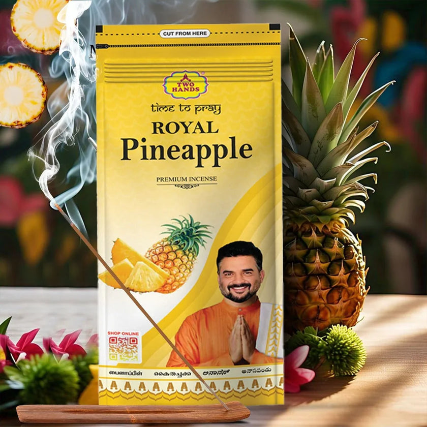 TwoHands Pineapple Fragrance Agarbatti | Fresh & Uplifting Incense