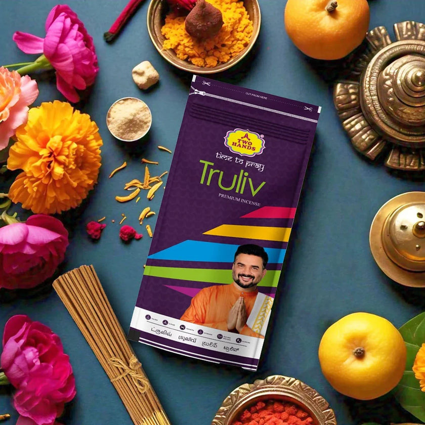 Truliv Zipper Natural Aromatic Fragrance Incense Sticks / Agarbatti - TwoHands