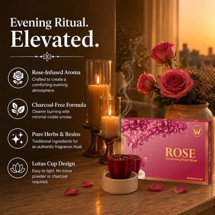 Premium Rose Sambrani Dhoop Cups(21 Cups)