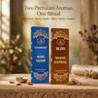 Premium incense sticks Harmony Rose Oudh and Bliss Mystic Sandal boxes on decorative table