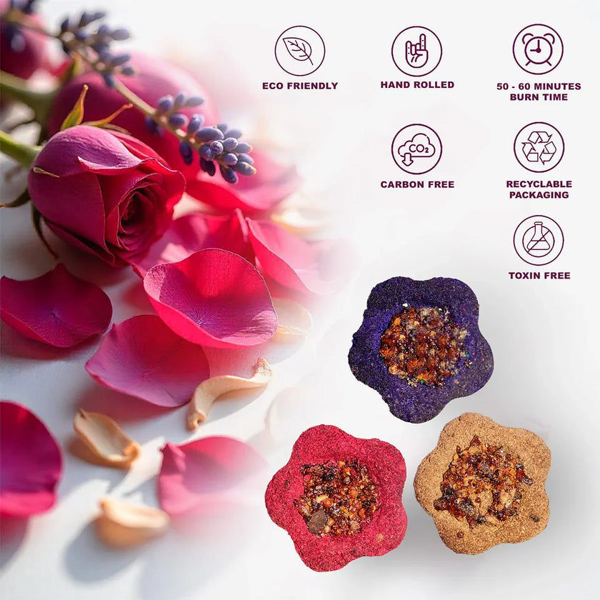 3 in 1 dhoop cups with natural Loban and Masala blend