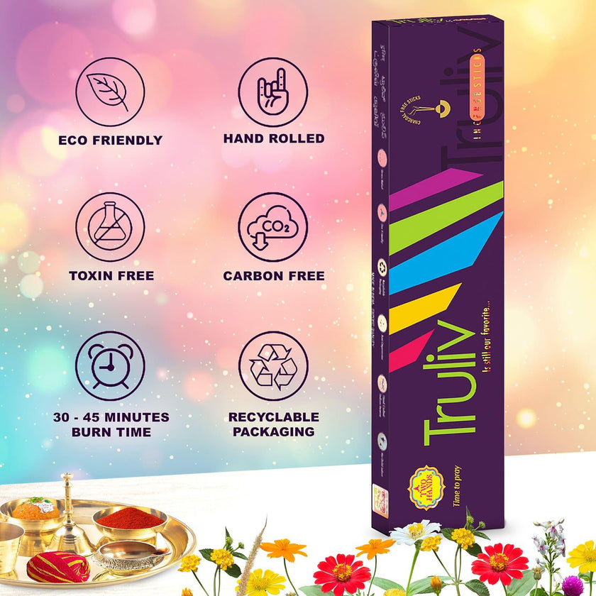 Truliv Eco Premium Aromatic Fragrance Incense Sticks / Agarbatti - TwoHands