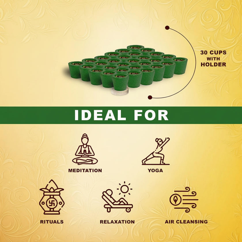 TwoHands Mogra Masala Filled Sambrani Cups / Dhoop Cup - TwoHands