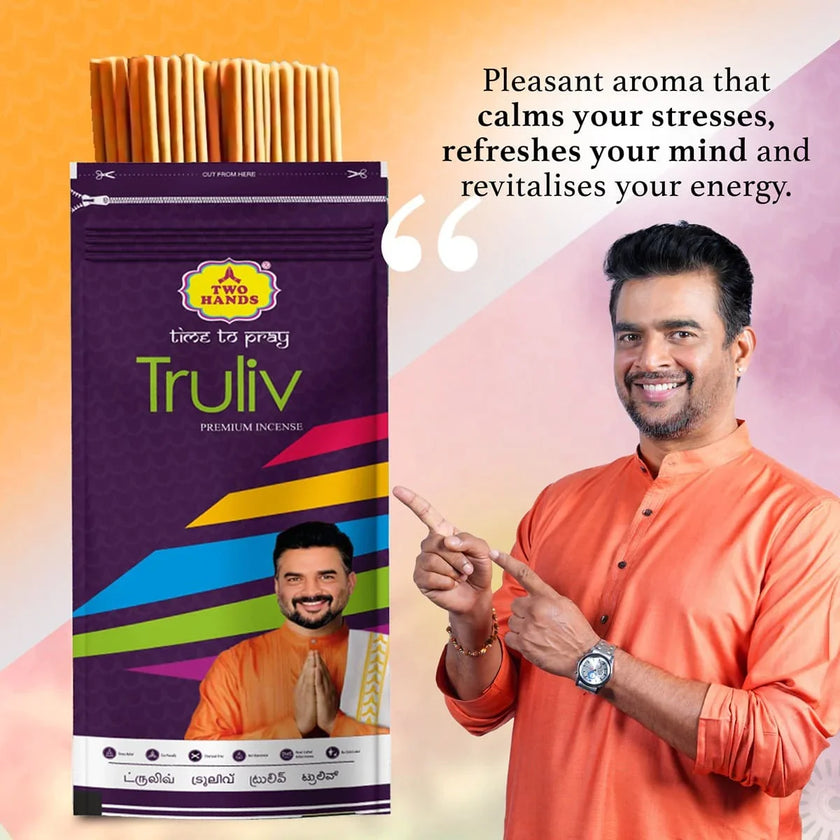 Truliv Zipper Natural Aromatic Fragrance Incense Sticks / Agarbatti - TwoHands