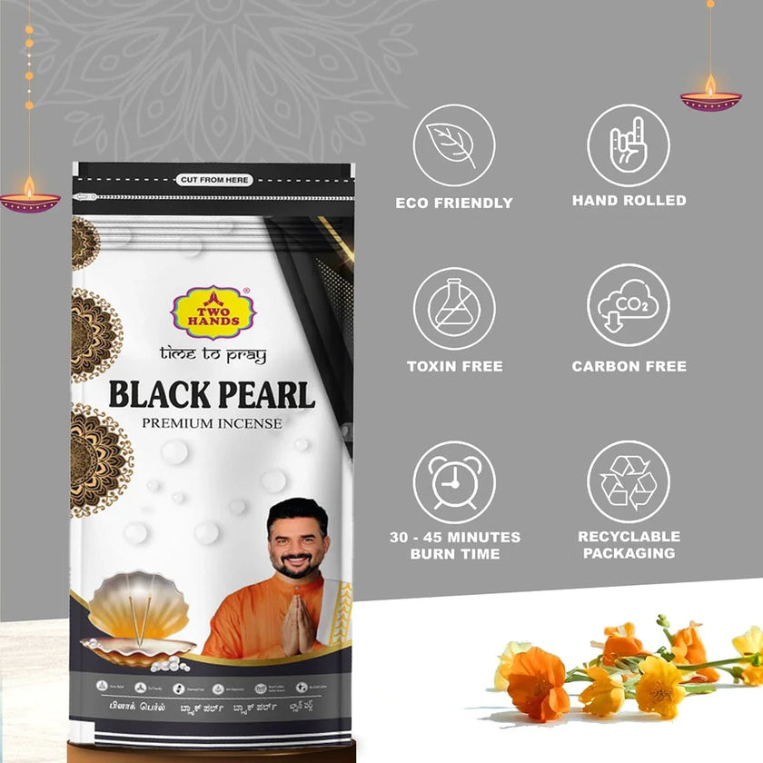 Black Pearl Zipper Premium Incense Sticks - TwoHands