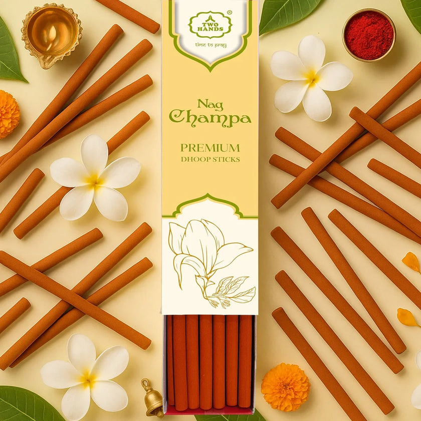 Traditional Nag Champa incense sticks without bamboo core