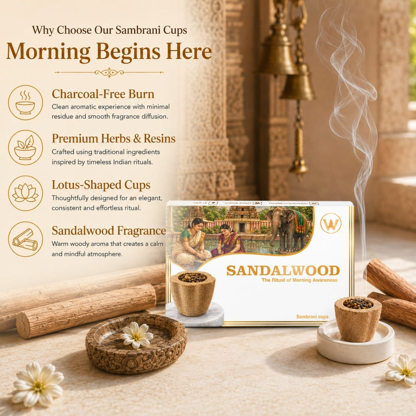 Premium Sandal Sambrani Cups – (21 Cups)