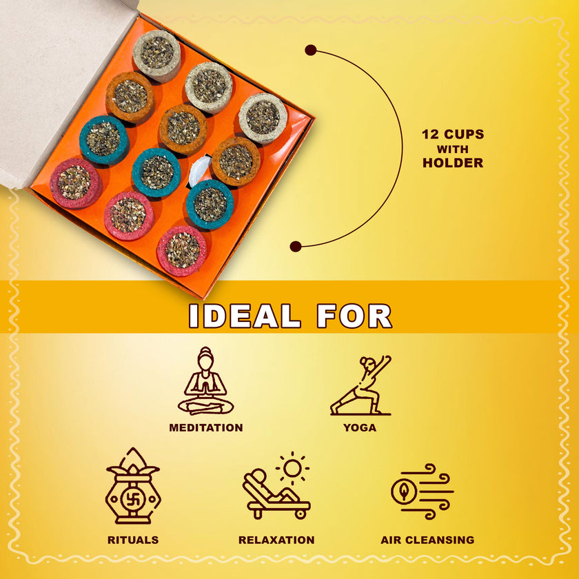 Sugam Masala Multicolor Sambrani Cups / Dhoop Cup