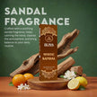 Mystic Sandal fragrance incense sticks box with sandalwood, citrus fruits, and flowers