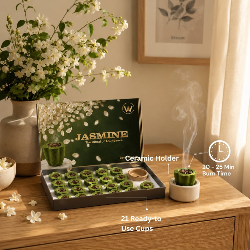 Premium Jasmine Sambrani Cups(21 Cups)