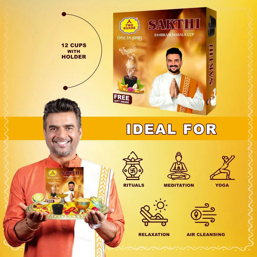 Sakthi Sambrani Masala Cups / Dhoop Cup - TwoHands