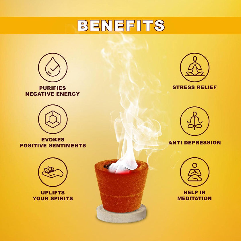 Sai Ashirwad Natural Sambrani Cups / Dhoop Cup - TwoHands