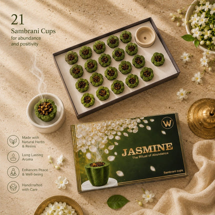 Premium Jasmine Sambrani Cups(21 Cups)