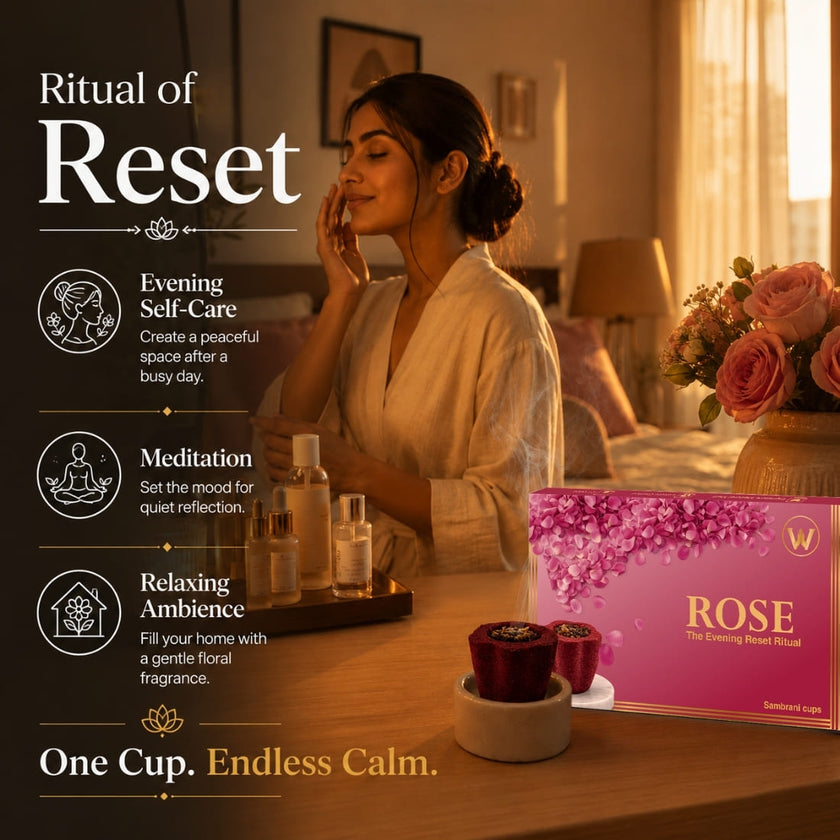 Premium Rose Sambrani Dhoop Cups(21 Cups)