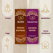 Bliss Mystic Sandal and Enlighten Sacred Wood incense sticks for prayer, yoga, meditation, home ambience.