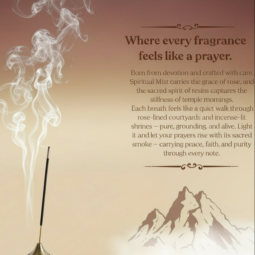 Spiritual Mist Premium Incense Sticks Gift Box - Natural Masala Agarbatti Packaging