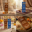 Collage of Mystic Sandal and Rose Oudh incense sticks with incense holders, flowers, and spiritual decor