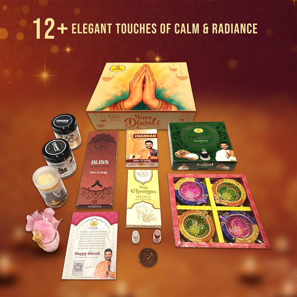 TwoHands Luxury Diwali Gift Hamper | 12-Premium Festive Items - TwoHands