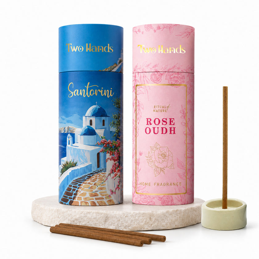 Premium Dhoop Sticks | Rose Oudh & Santorini (60 Sticks)