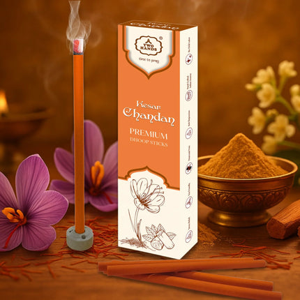Kesar Chandan Premium Dhoop Sticks - TwoHands